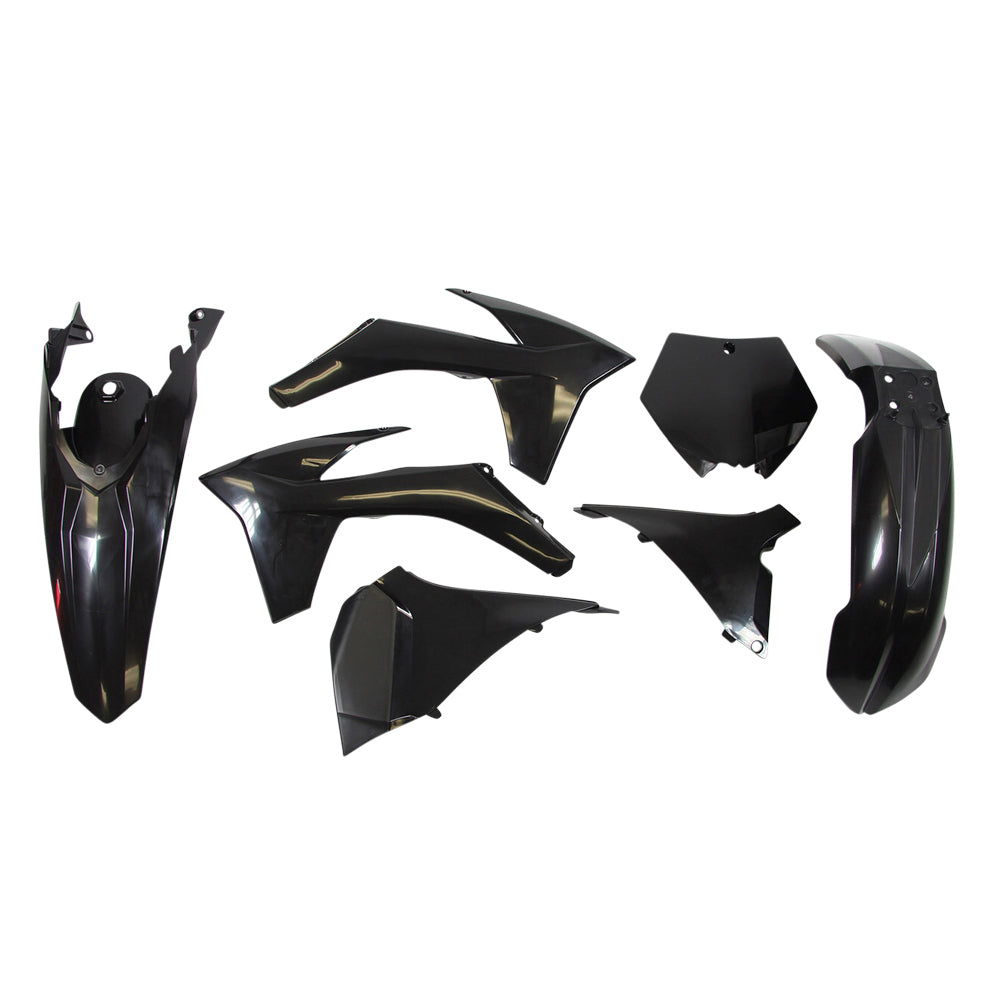 Rtech Plastic Kit - KTM SXF SX 125-450 2011-2012 - Black