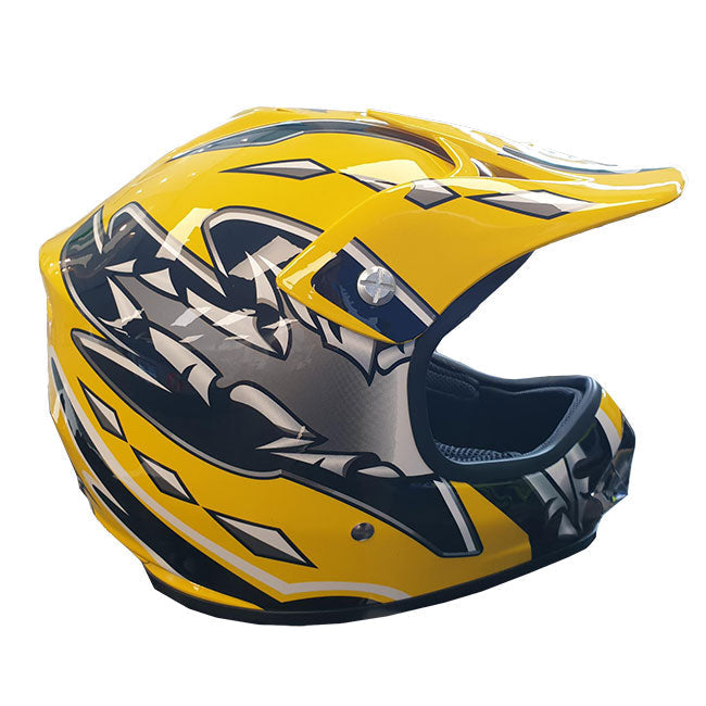 Kylin : Youth X-Large : MX Helmet : Yellow