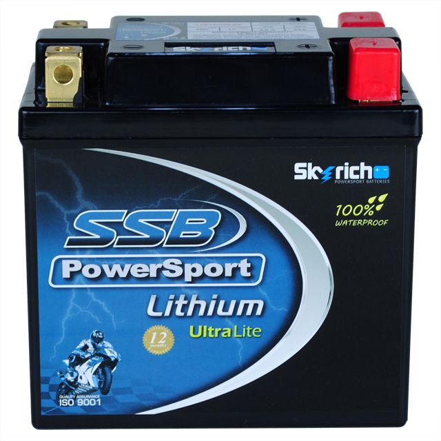 SSB LFP14AHQ-BS Lithium Ultralite Motorcycle Battery - YT14A-A2