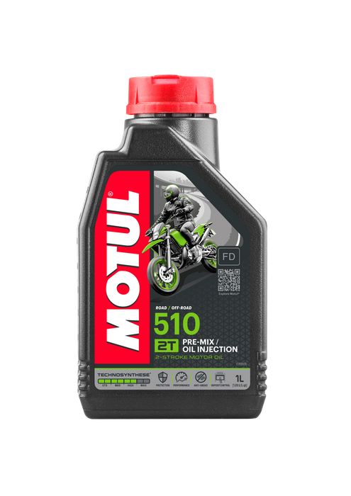 1 LITRO MOTUL 510 OLIO MISCELA MOTO 2T SCOOTER 100% SINTETICO ANTI - Foto 2