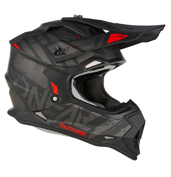 Oneal S2 Adult MX Helmet - Glitch Black Grey