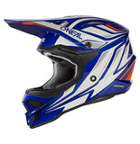 Oneal Adult 3 Series MX Helmet - Vertical Blue White