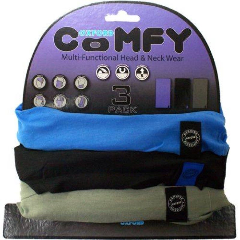 Oxford Comfy Face Mask - 3 Pack - Blue/Black/Grey