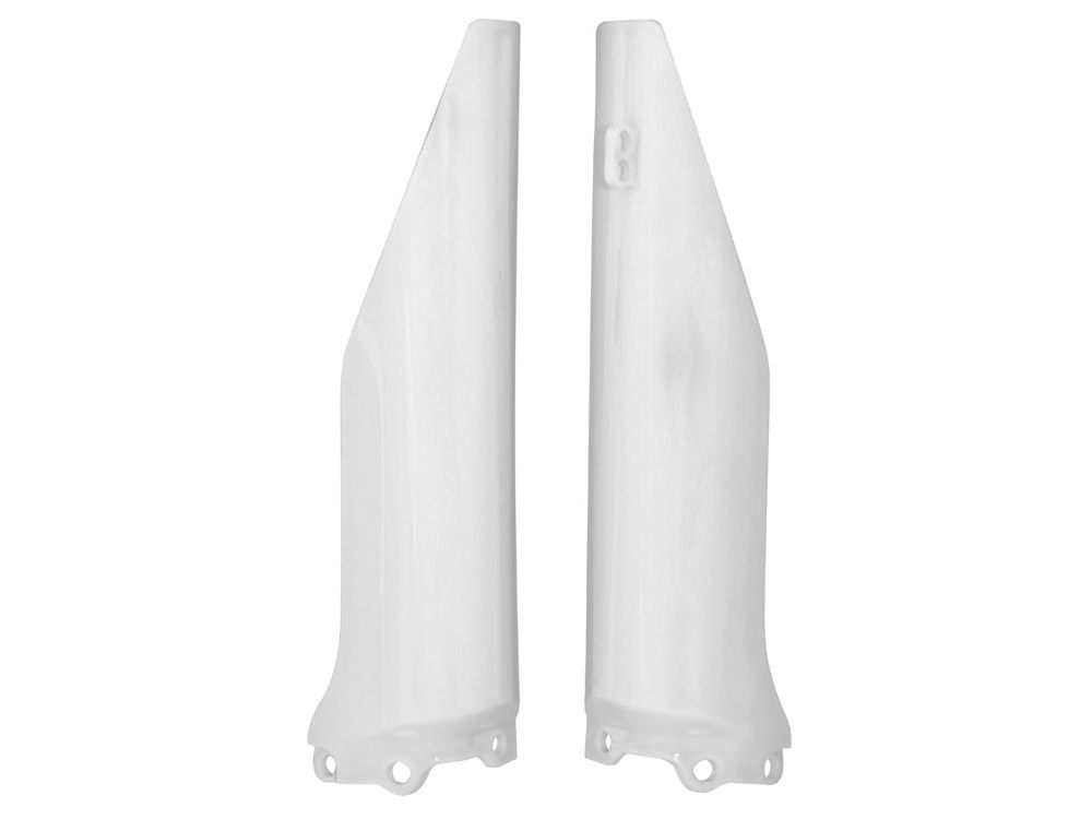 Rtech Fork Guards - Kawasaki KX125-250 04-06 KX250F RMZ250 04-05 - White