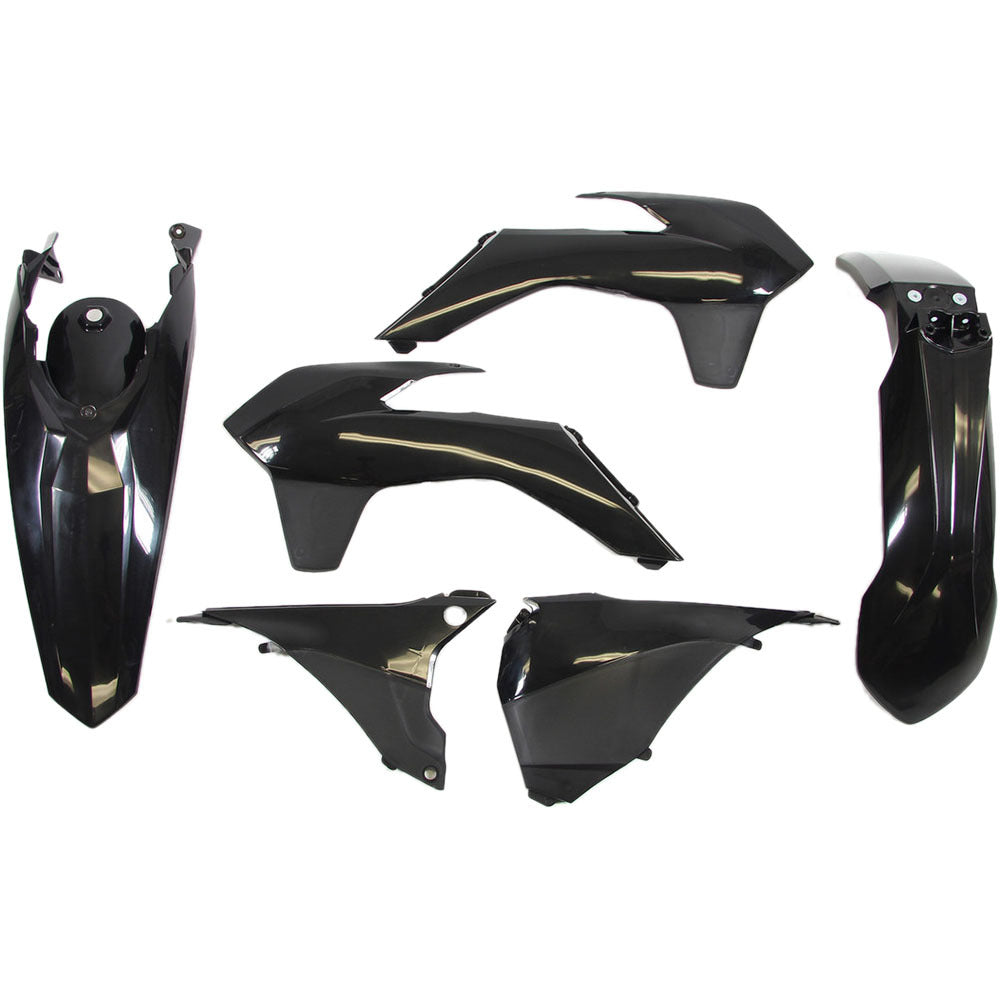 Rtech Plastic Kit - KTM 125-500 EXC EXCF 14-16 - Black
