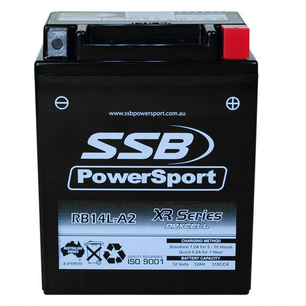 SSB RB14L-A2 XR Series AGM Motorcycle Battery - YB14L-A2