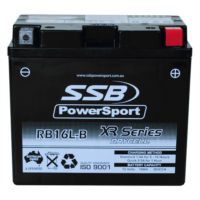 SSB RB16L-B XR Series AGM Motorcycle Battery - YB16L-B