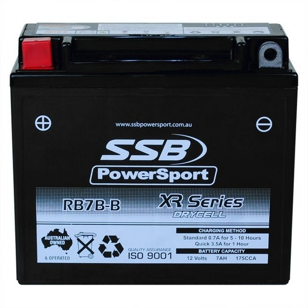 SSB RB7B-B XR Series AGM Motorcycle Battery - YB7B-B