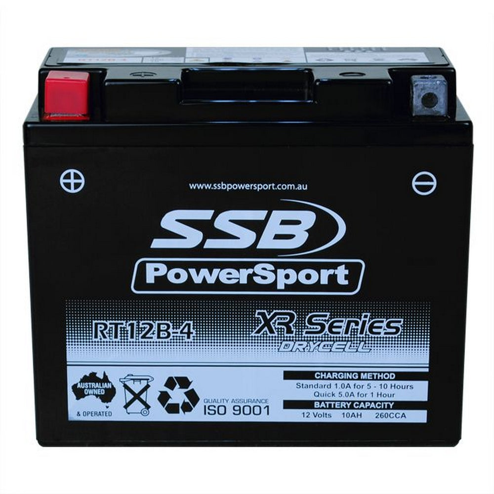 SSB RT12B-4 XR Series AGM Motorcycle Battery - YT12B-4 YT12B-BS