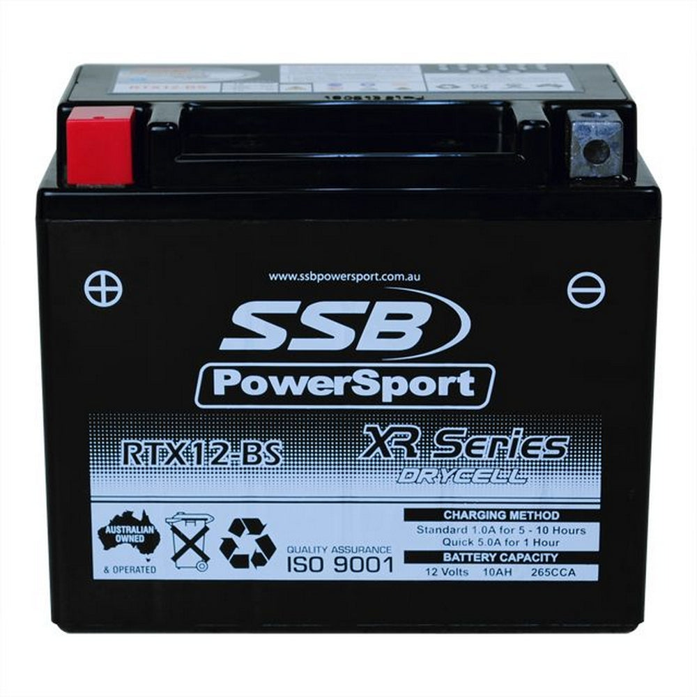 SSB RTX12-BS XR Series AGM Motorcycle Battery - YTX12-BS