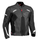 Ixon Rhino Sport Leather Jacket - Black/White