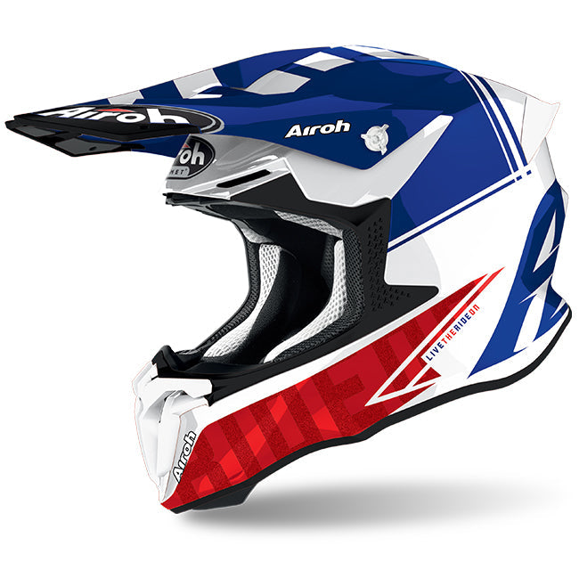 Airoh : Adult Large : Twist 2.0 MX Helmet : Tech Blue