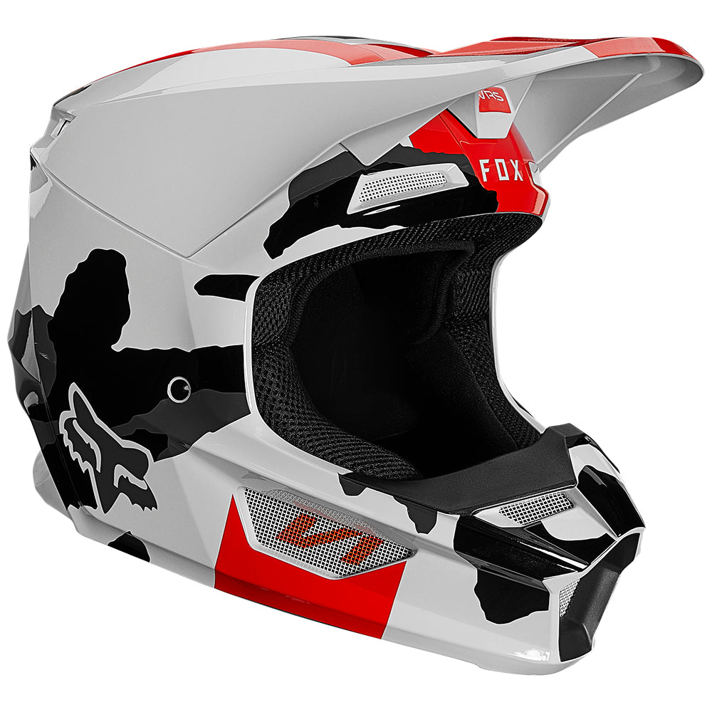 Motorcycle Helmets Fox 2021 V1 Werd White Helmet FOX RACING V1