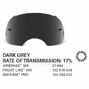 Load image into Gallery viewer, SAMPLE PICTURE - Oakley Dark Grey High Impact MX lens - for Airbrake (OA-57-994), Front Line (OA-102-516-009) and for Mayhem Pro (OA-100-744-002) goggles - have a 17% rate of transmission