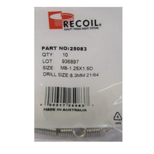 Load image into Gallery viewer, Recoil M8 x 1.25 x 1.5D Thread Repair Inserts - Packaging