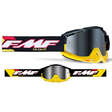 Load image into Gallery viewer, FMF PowerBomb Goggle Speedway Red/Blk/Yel-Mirror Lens