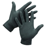 Black Heavy Duty Diamond Textured Nitrile Gloves