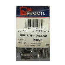 Load image into Gallery viewer, Recoil 7/16 x 20 x 1.5D SAE Thread Repair Inserts - Packaging