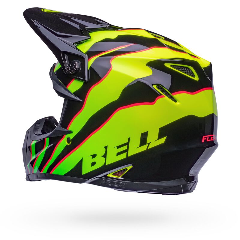 Bell Moto-9S Flex Helmet - Claw Gloss Black/Green