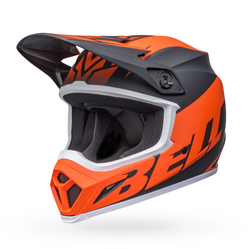 Bell MX-9 MIPS Adult MX Helmet - Disrupt Matt Black/Orange