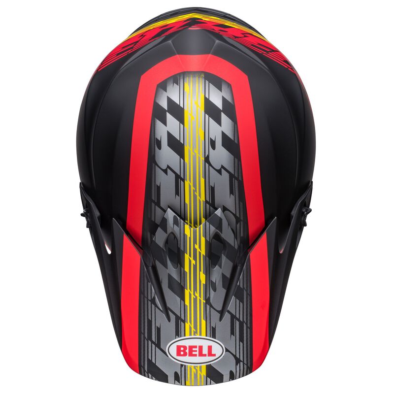 Bell MX-9 MIPS Adult MX Helmet - Offset Matt Black/Red