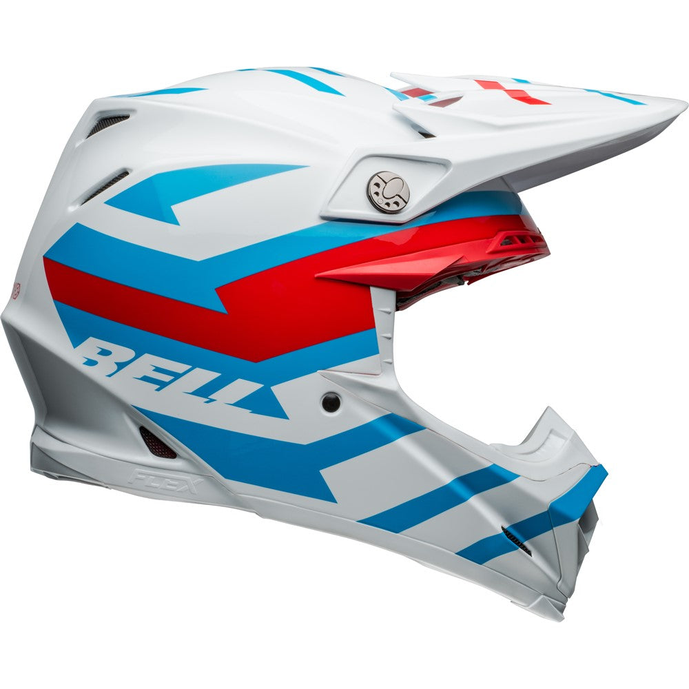 Bell Moto-9S Flex Helmet - Banshee Gloss White/Red