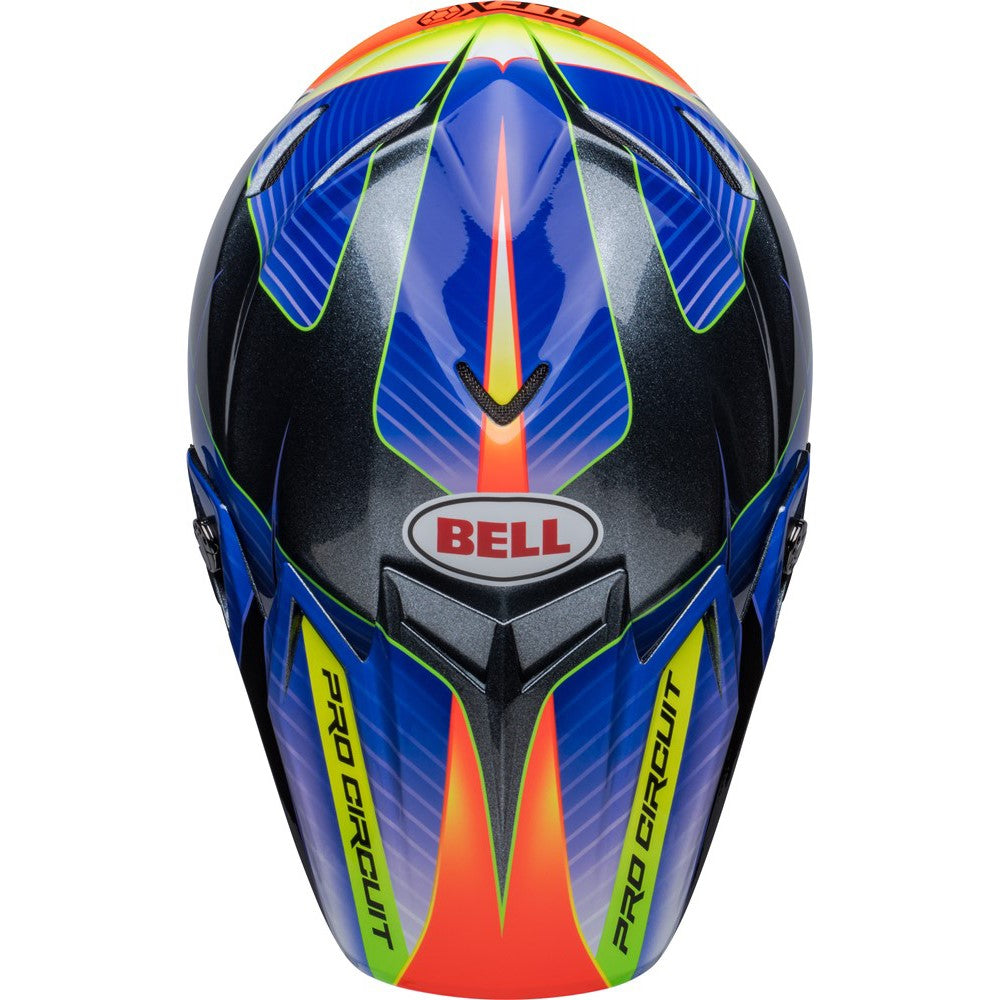 Bell Moto-9S Flex Helmet - Pro Circuit 23 Silver Met Flake