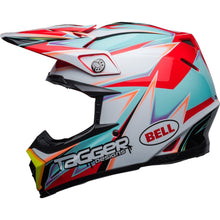 Load image into Gallery viewer, Bell Moto-9S Flex Helmet - Tagger Edge White/Aqua