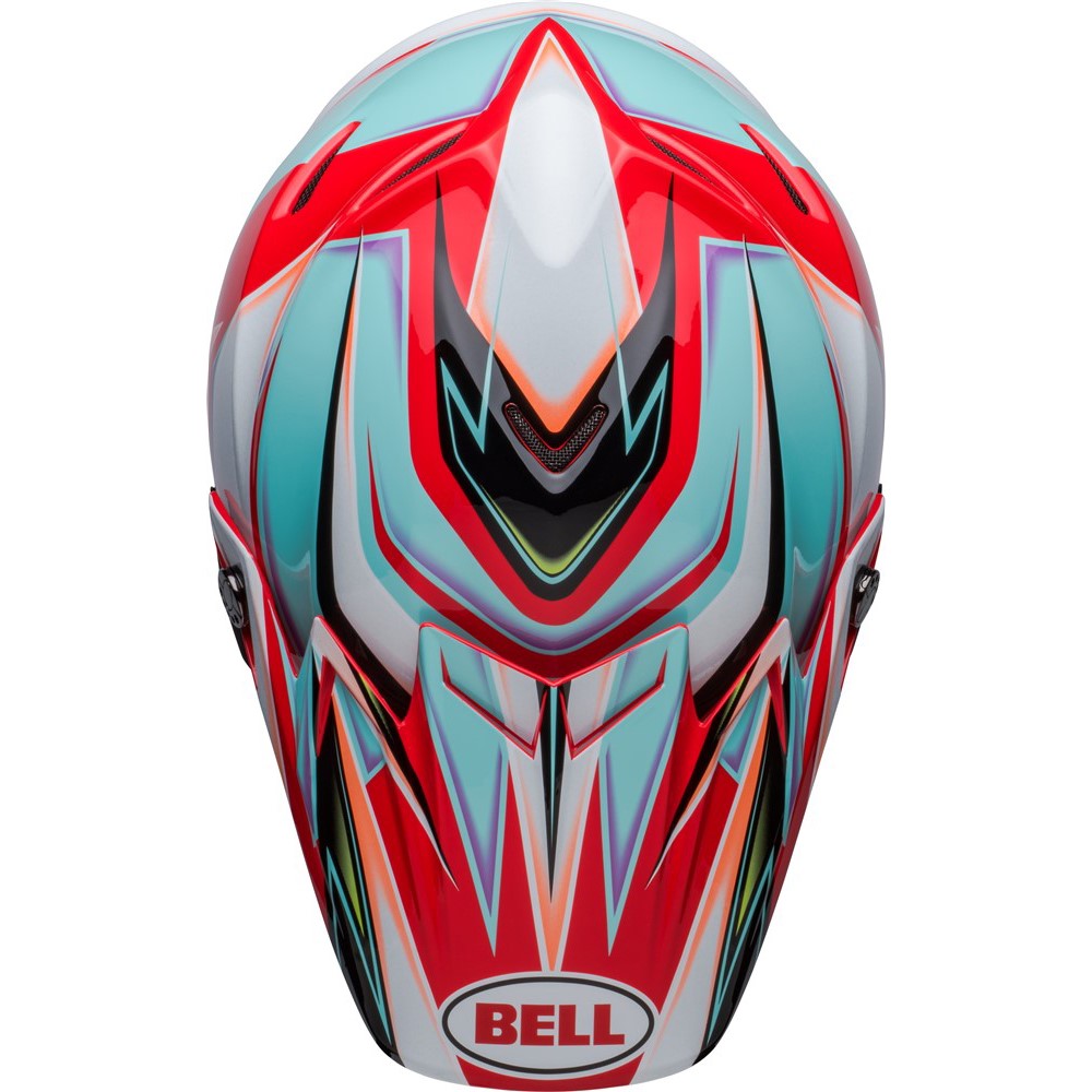 Bell Moto-9S Flex Helmet - Tagger Edge White/Aqua