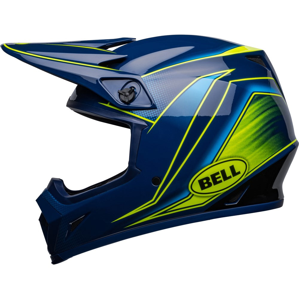 Bell MX-9 MIPS Adult MX Helmet - Zone Gloss Navy/Retina