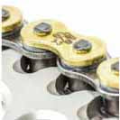 Load image into Gallery viewer, Renthal R3-3 chains - Special finish: gold coloured side plates and copper coloured rollers help prevent corrosion