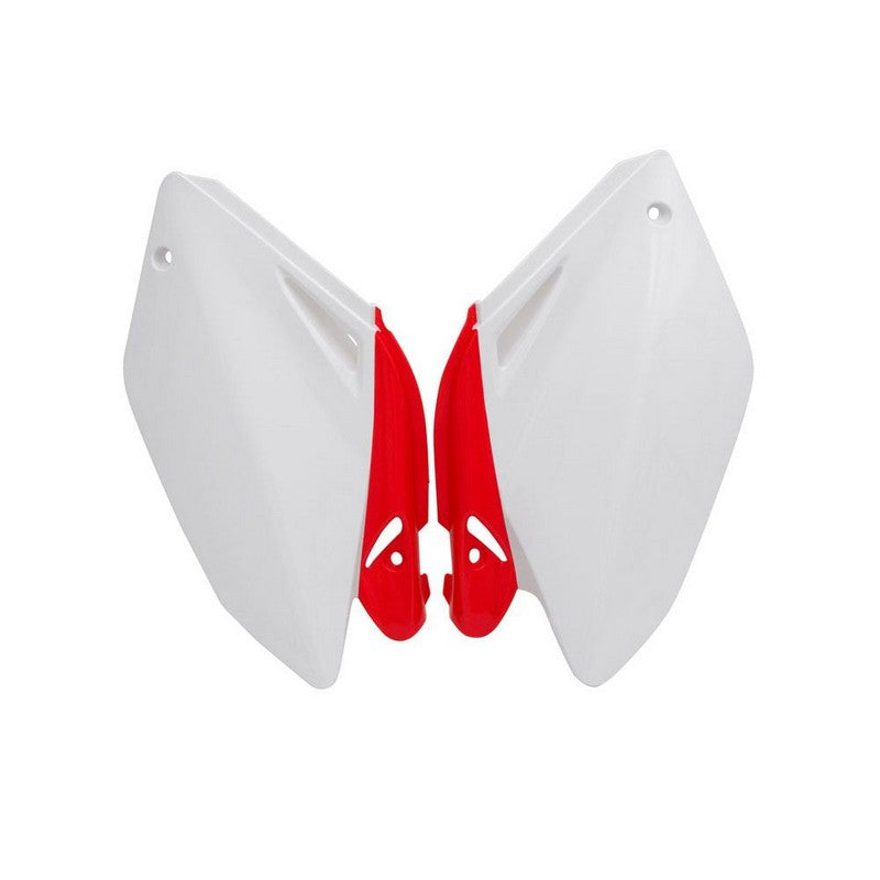 Rtech Side Panels - Honda CRF250R 04-05 WHITE RED