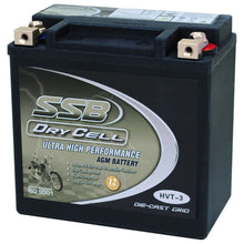 Load image into Gallery viewer, SSB AGM Ultra High Performance Motorcycle Battery - HVT-3 - YTX14LBS