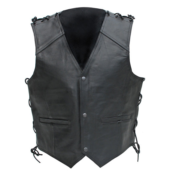 NEO Leather Vest Laced (Buttons)