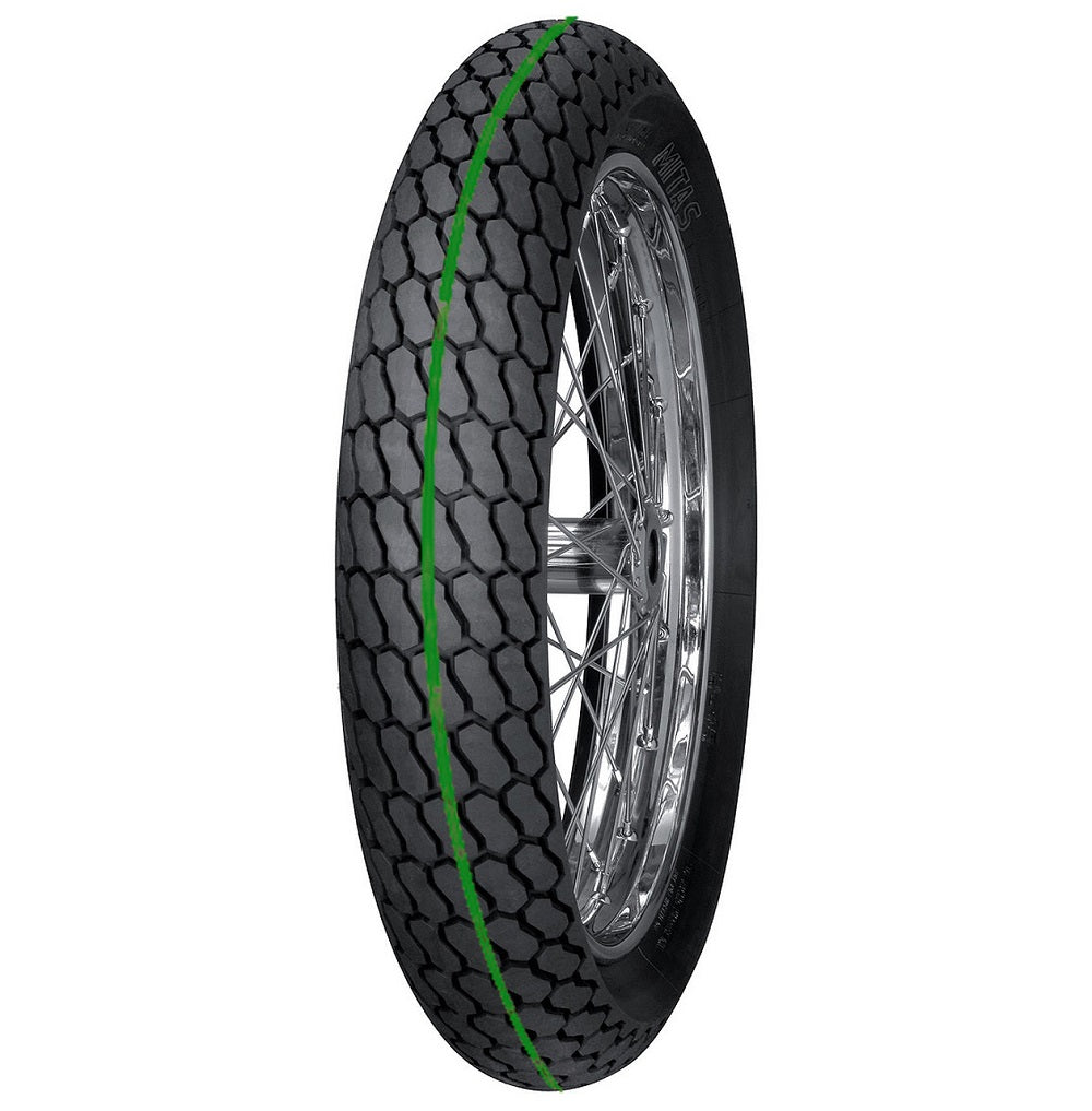 Mitas 140/80-19 H-18 Flat Track Front/Rear Tyre - Tube Type - Green