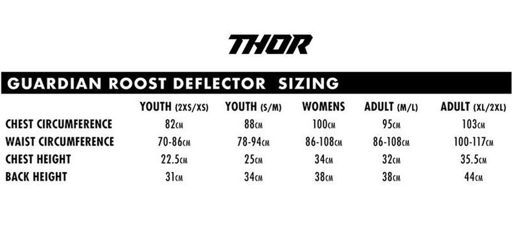 Thor Youth 2XS/XS Chest Protector - Black - 18-27kg