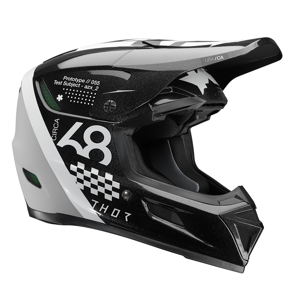 Thor Reflex Adult MX Helmet - Riot Black White