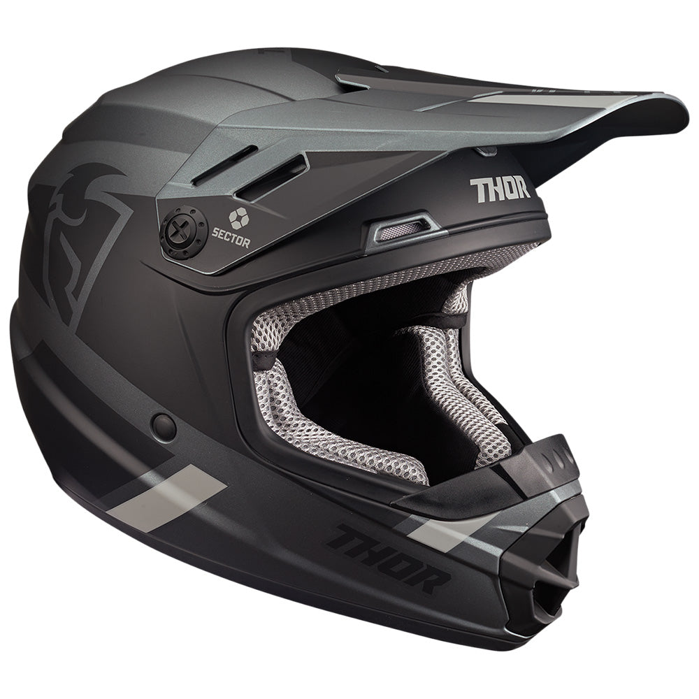 Thor Youth Small Sector MX MIPS Helmet - Split Charcoal Black