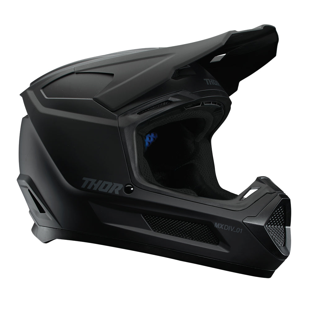 Thor Fleet Youth MX Helmet - Blackout Matt Black