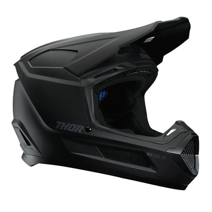 Thor Fleet Youth MX Helmet - Blackout Matt Black