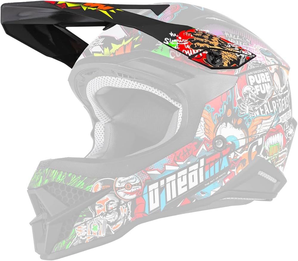 Oneal 3SRS Replacement Helmet Peak - Crank Multi