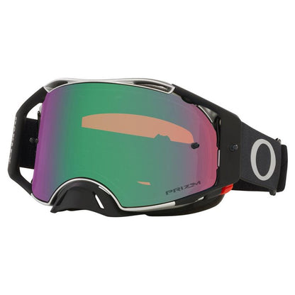 Oakley AirBrake Adult MX Goggles - TuffBlocks Gunmetal Black / Jade Prizm Lens