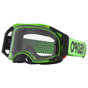 Oakley AirBrake Adult MX Goggles - Moto Green B1B - Clear Lens