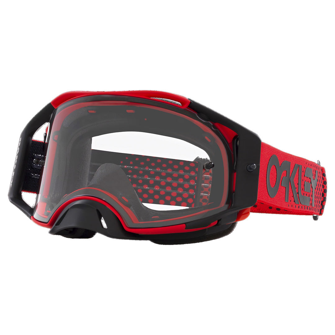 Oakley AirBrake Adult MX Goggles - Moto Red B1B - Clear Lens