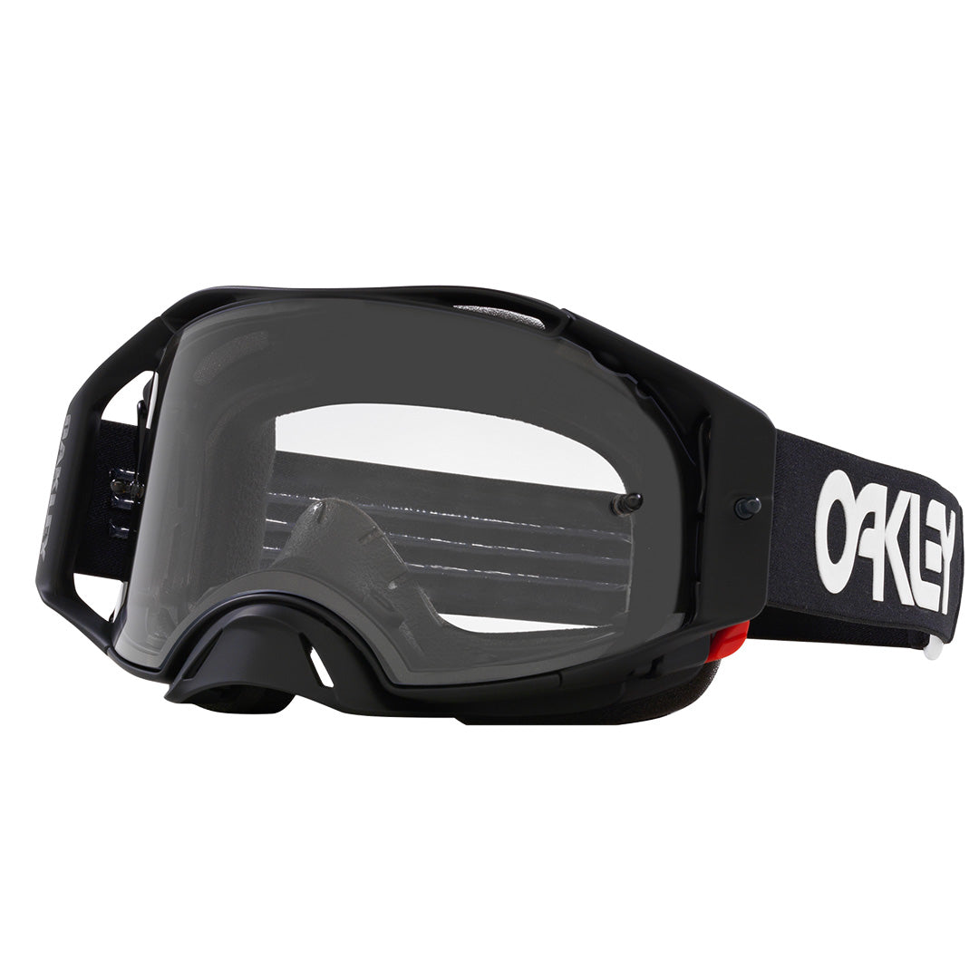 Oakley AirBrake Adult MX Goggles - Black White B1B - Clear Lens