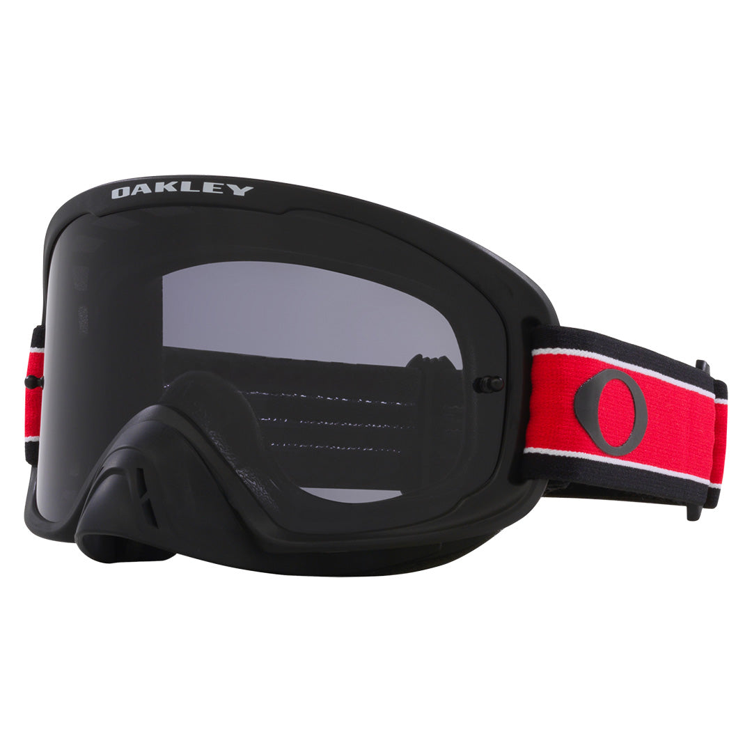 Oakley O-Frame 2.0 Pro Adult MX Goggles - Red Stripe - Dark Grey Lens