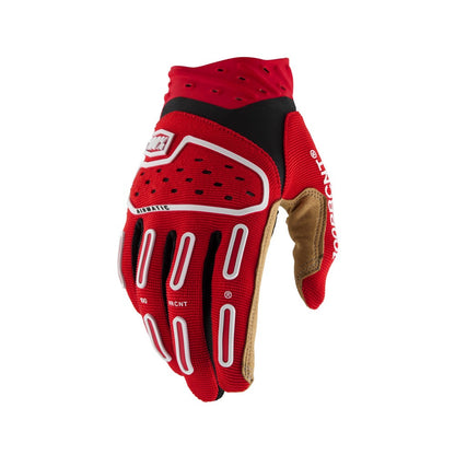 100% Airmatic 2 Adult MX Gloves - Red / Black