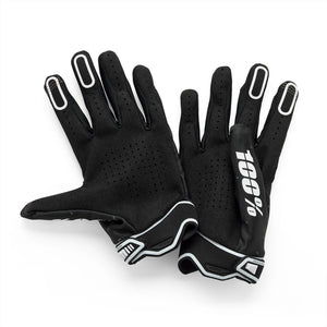 100% Ridefit Adult MX Gloves - Black