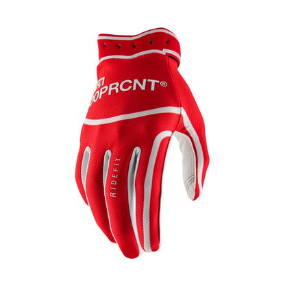 100% Ridefit Adult MX Gloves - Red