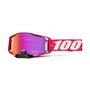 100% Armega Adult MX Goggles - Kloug - HiPER Mirror Dark Red Lens
